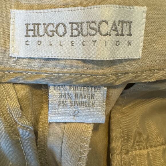 Hugo Buscati Flat Front Women’s Girls Pants Slacks Tan Flare 20 - Picture 4 of 5